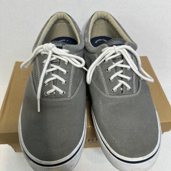 Sperry Top Sider Men Size 13 Halyard Ash Gray Sneaker Boat Shoe Casual Preppy